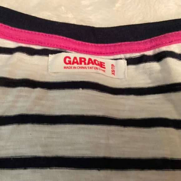 Garage Striped Henley Top Ladies Junior Size XS NWT - Picture 5 of 11